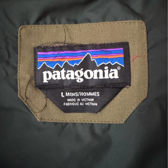Patagonia Brown and Green Puffer Vest - Picture 4 of 5